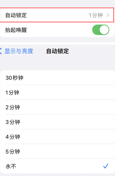 鹤山苹果换屏维修分享无法调整iPhone自动锁屏的时间怎么办